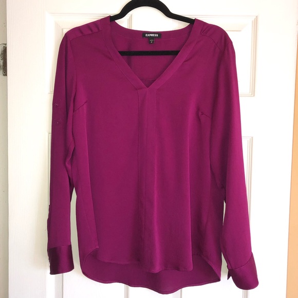 Express Tops - Express v-neck long or 3/4” sleeve blouse